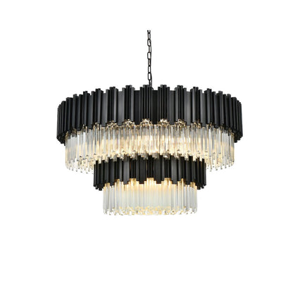 Willow 40 Inch Chandelier In Black