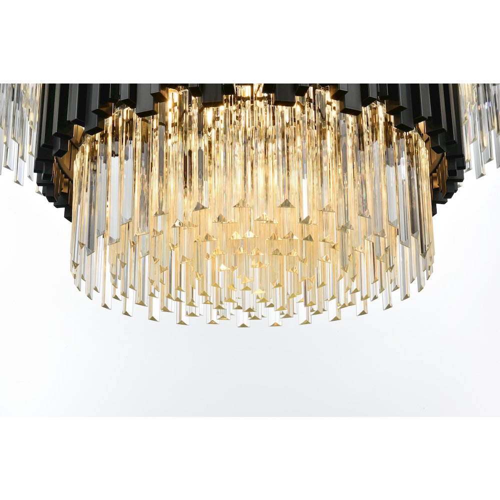 Willow 40 Inch Chandelier In Black
