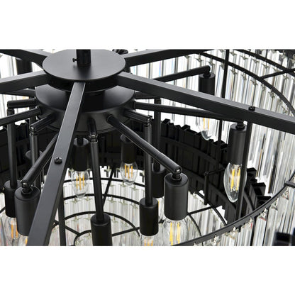 Willow 40 Inch Chandelier In Black