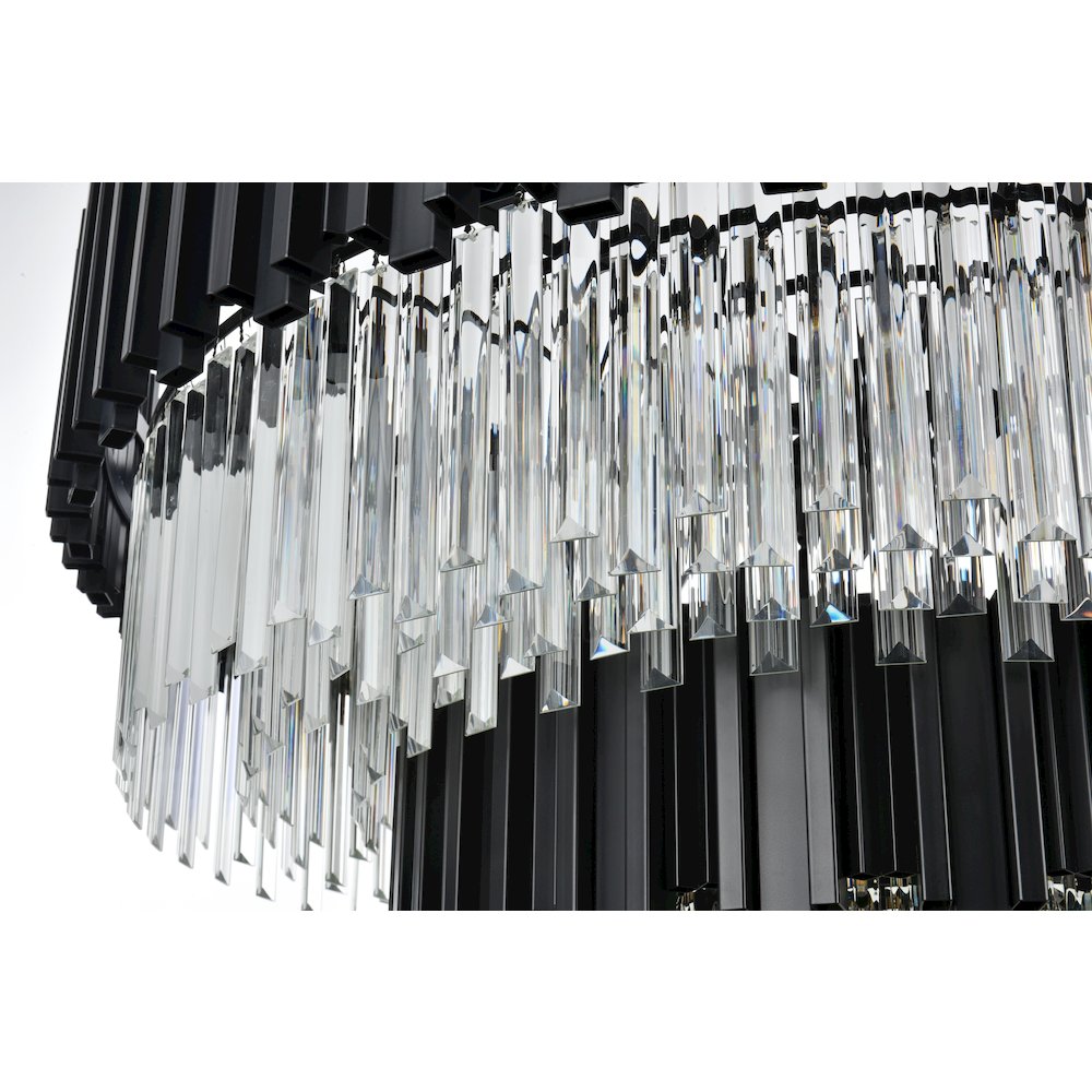 Willow 40 Inch Chandelier In Black