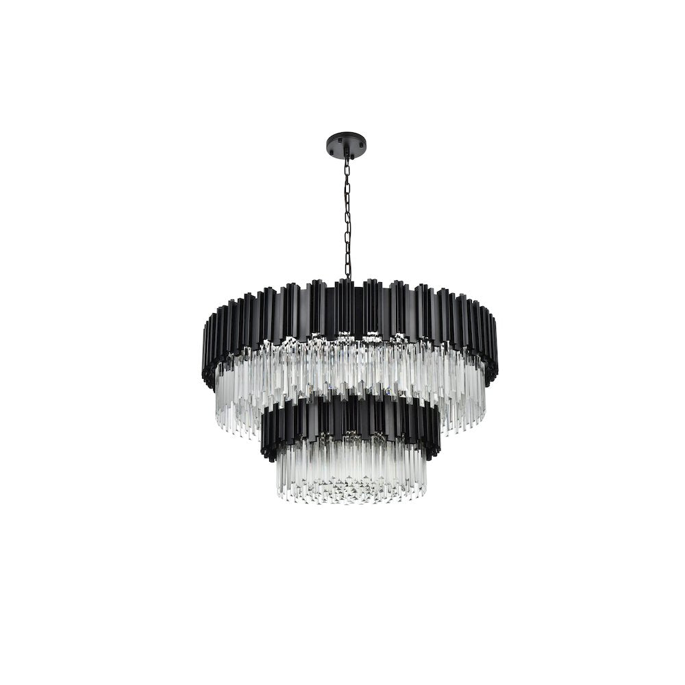 Willow 40 Inch Chandelier In Black