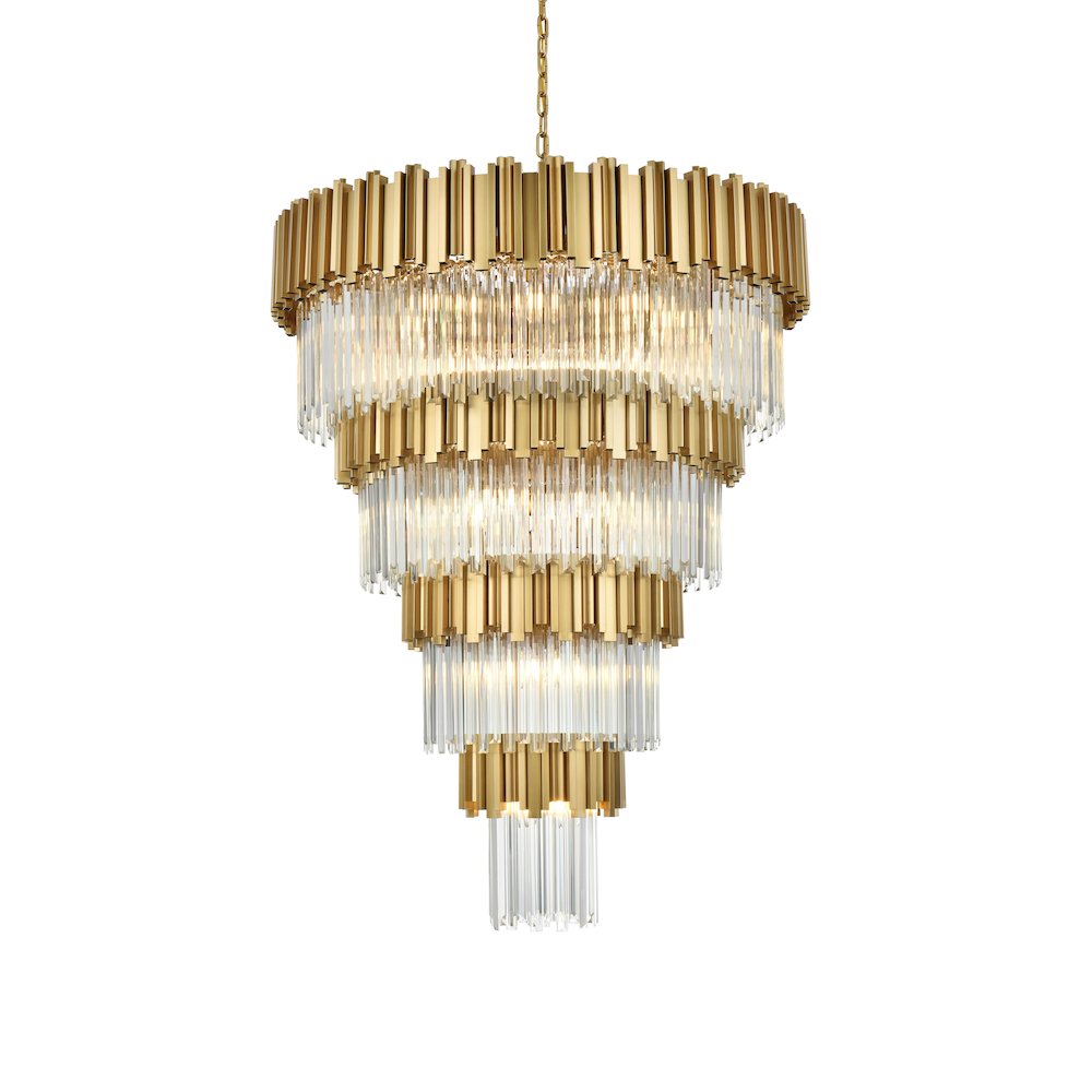 Willow 40 Inch Chandelier In Satin Gold