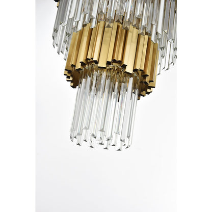 Willow 40 Inch Chandelier In Satin Gold
