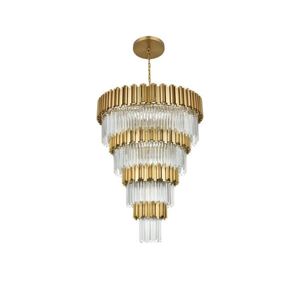 Willow 40 Inch Chandelier In Satin Gold