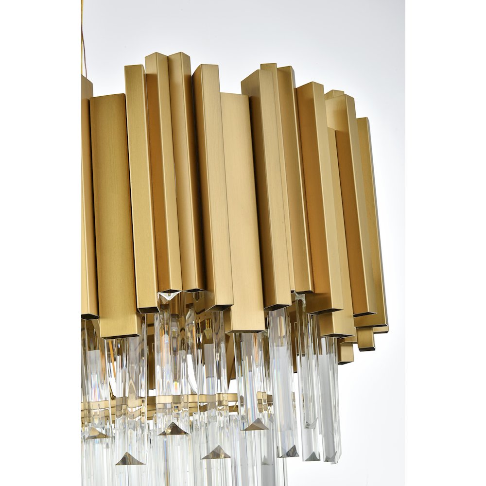 Willow 36 Inch Rectangular Chandelier In Satin Gold