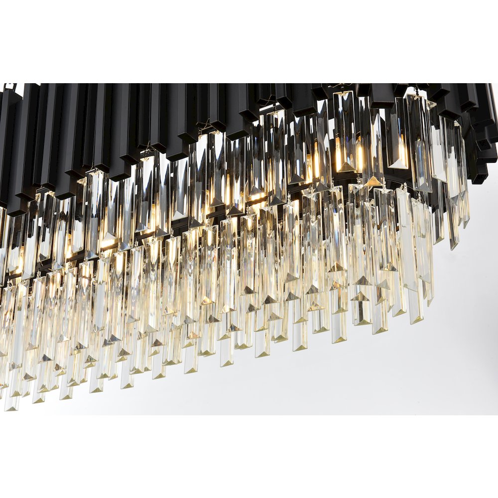 Willow 47 Inch Rectangular Chandelier In Black