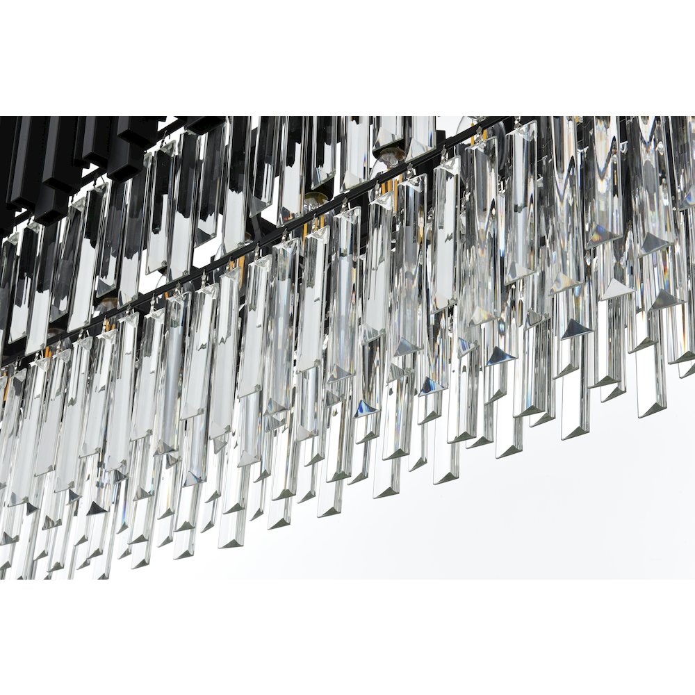 Willow 47 Inch Rectangular Chandelier In Black