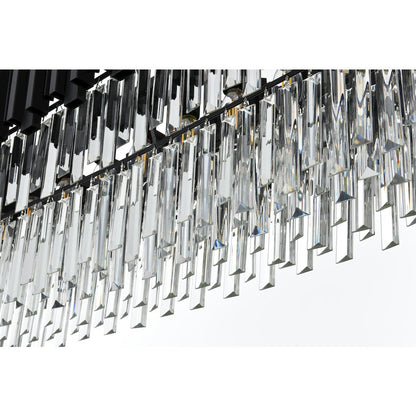 Willow 47 Inch Rectangular Chandelier In Black