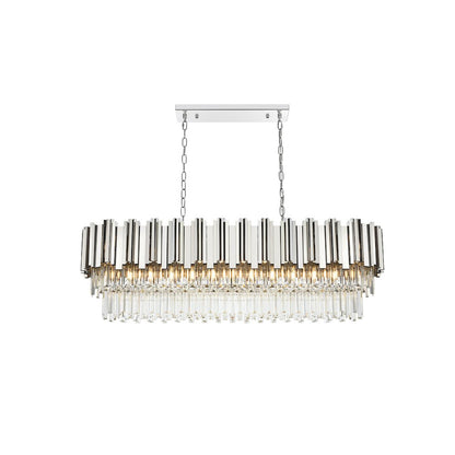 Willow 47 Inch Rectangular Chandelier In Chrome