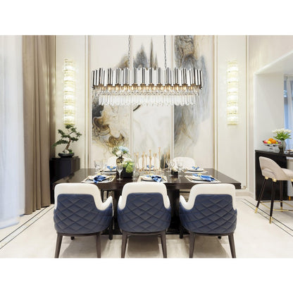 Willow 47 Inch Rectangular Chandelier In Chrome