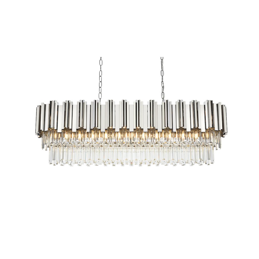 Willow 47 Inch Rectangular Chandelier In Chrome