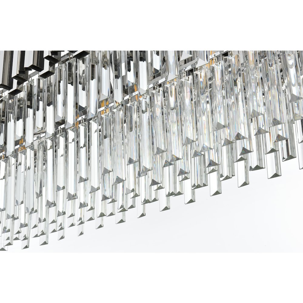 Willow 47 Inch Rectangular Chandelier In Chrome