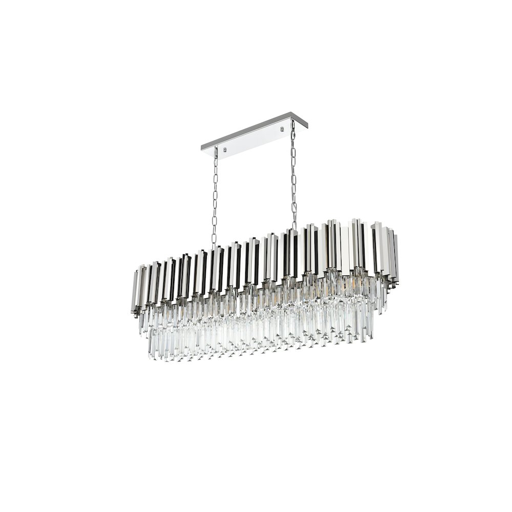 Willow 47 Inch Rectangular Chandelier In Chrome