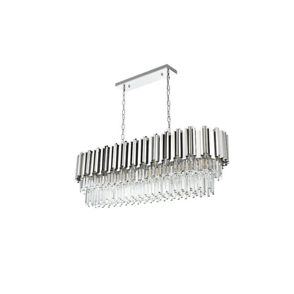 Willow 47 Inch Rectangular Chandelier In Chrome
