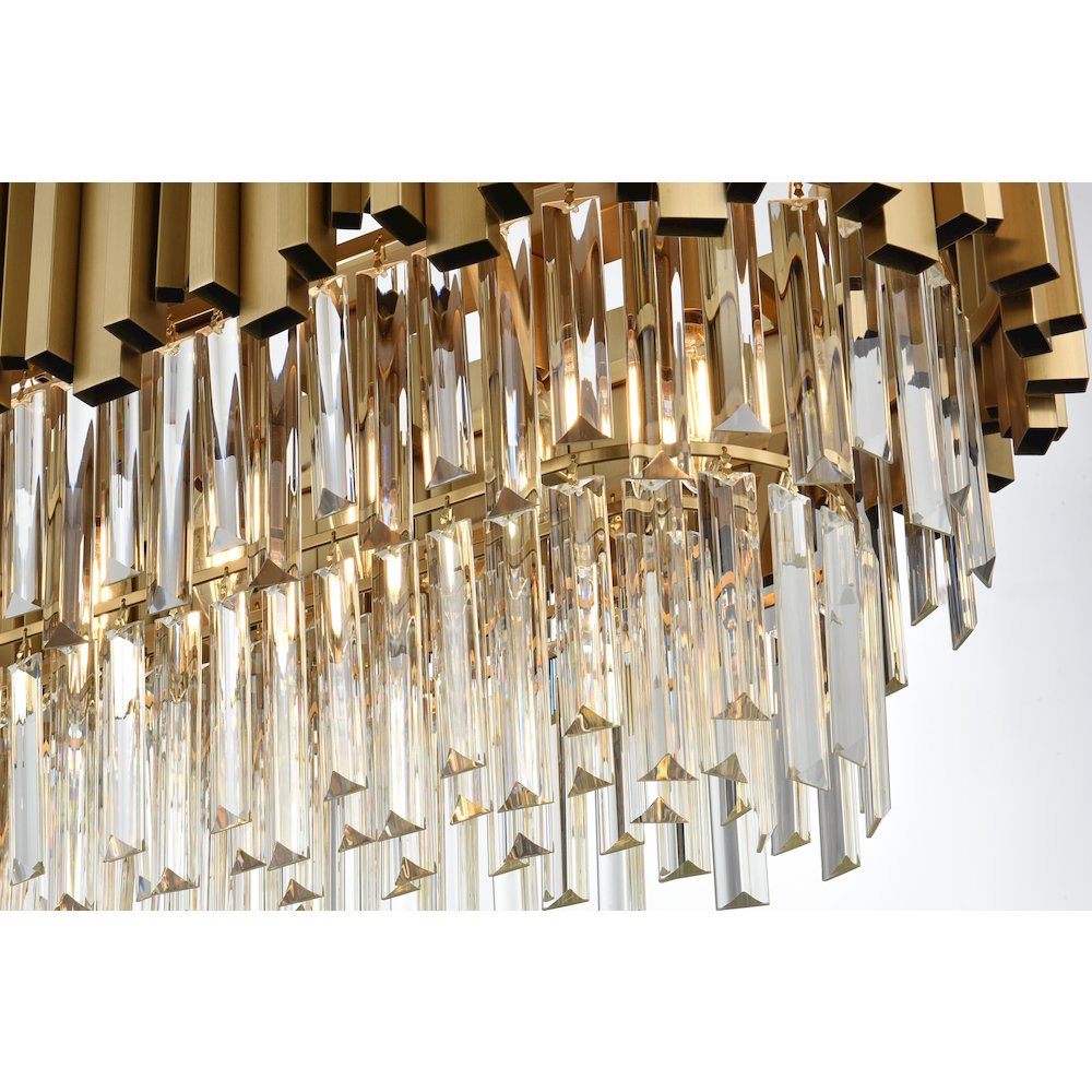 Willow 47 Inch Rectangular Chandelier In Satin Gold