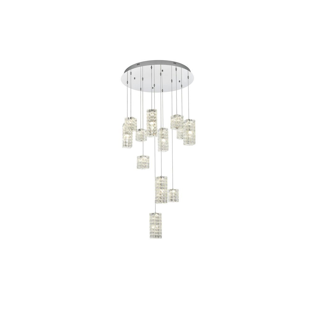 Aston 28 inch LED Pendant in Chrome