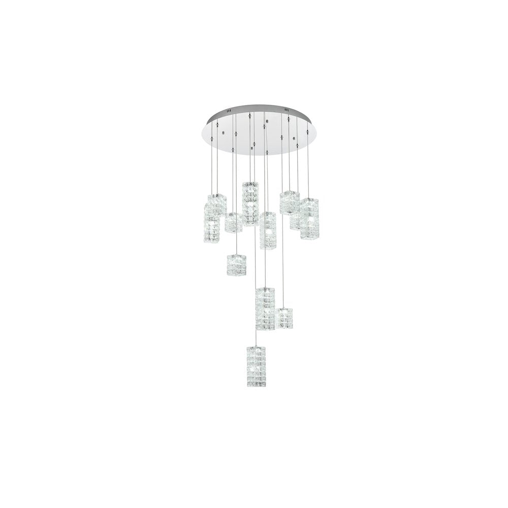 Aston 28 inch LED Pendant in Chrome