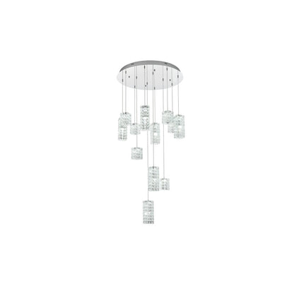 Aston 28 inch LED Pendant in Chrome