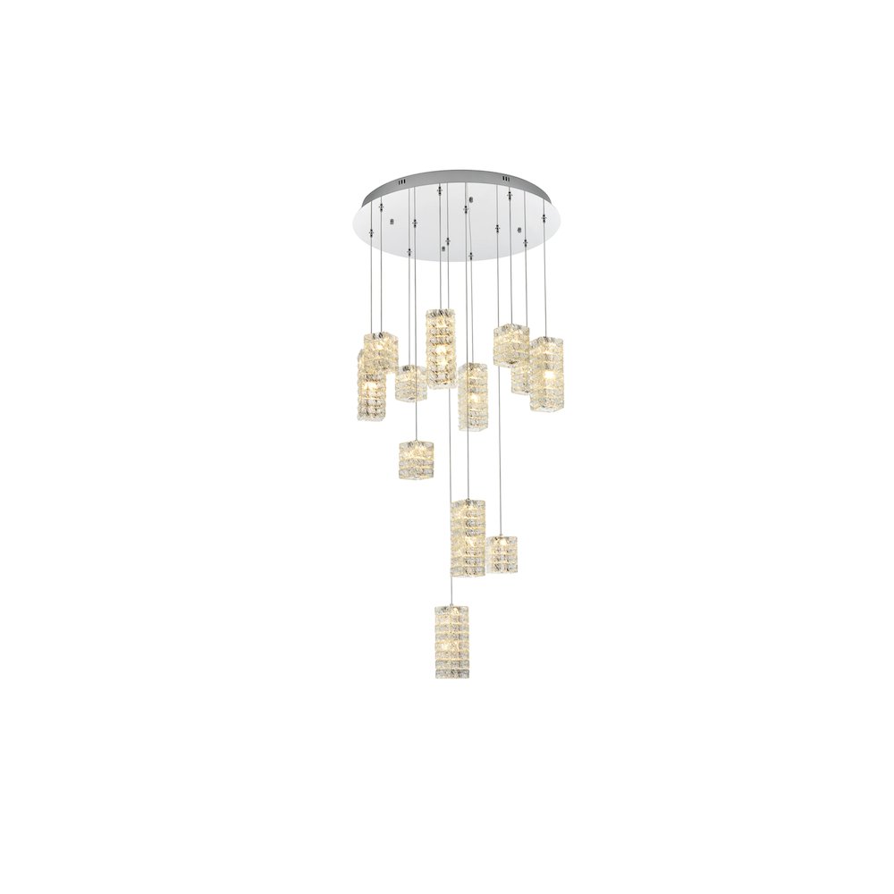 Aston 28 inch LED Pendant in Chrome
