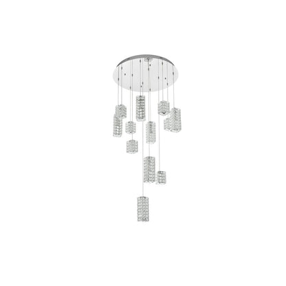 Aston 28 inch LED Pendant in Chrome