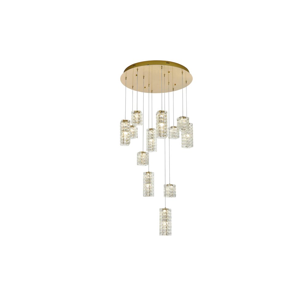 Aston 28 inch LED Pendant in Satin Gold