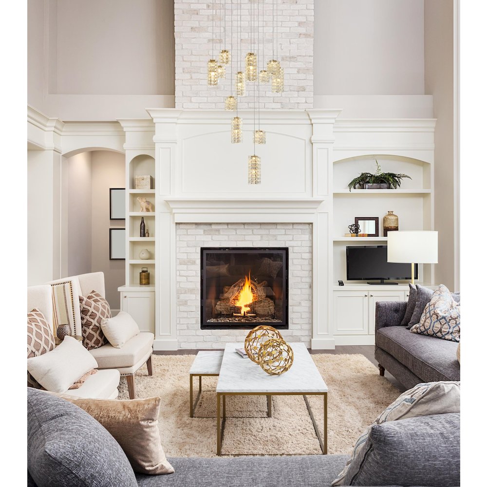 Aston 28 inch LED Pendant in Satin Gold
