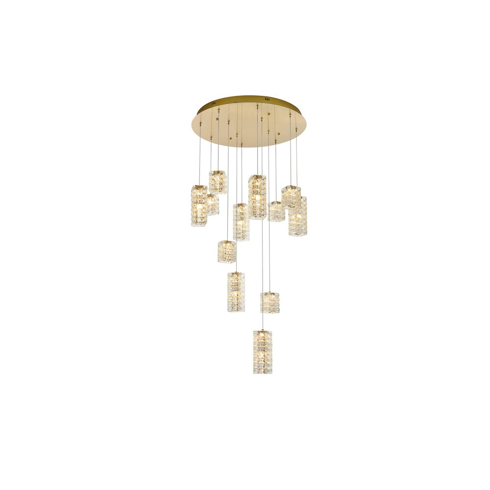 Aston 28 inch LED Pendant in Satin Gold