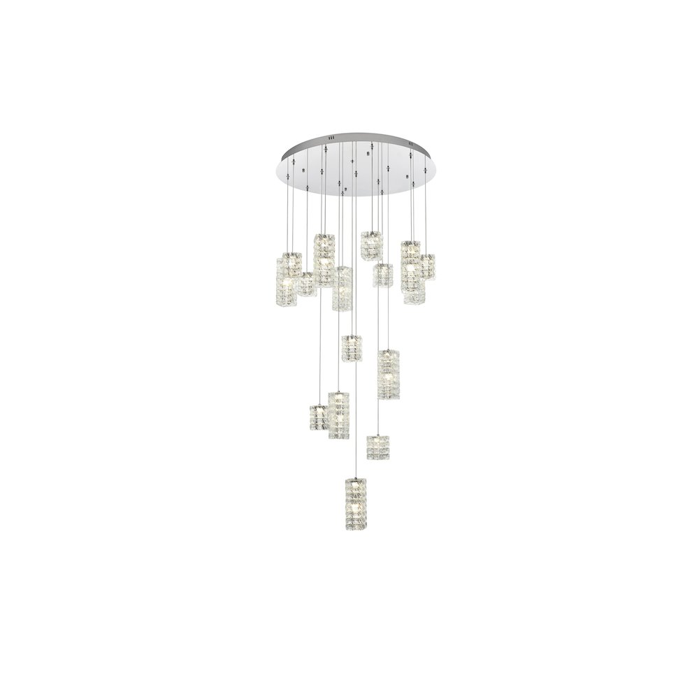 Aston 32 inch LED Pendant in Chrome
