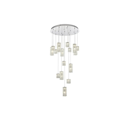 Aston 32 inch LED Pendant in Chrome