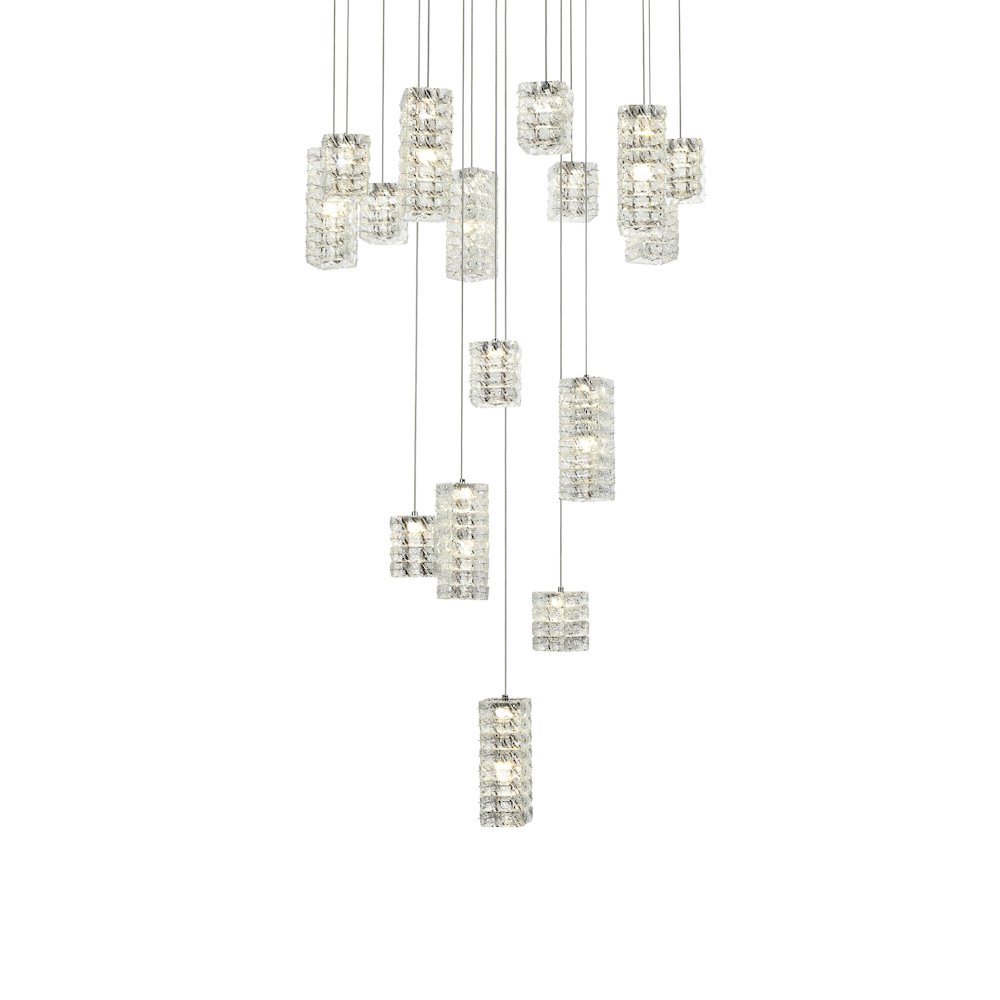 Aston 32 inch LED Pendant in Chrome