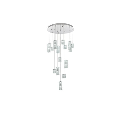 Aston 32 inch LED Pendant in Chrome
