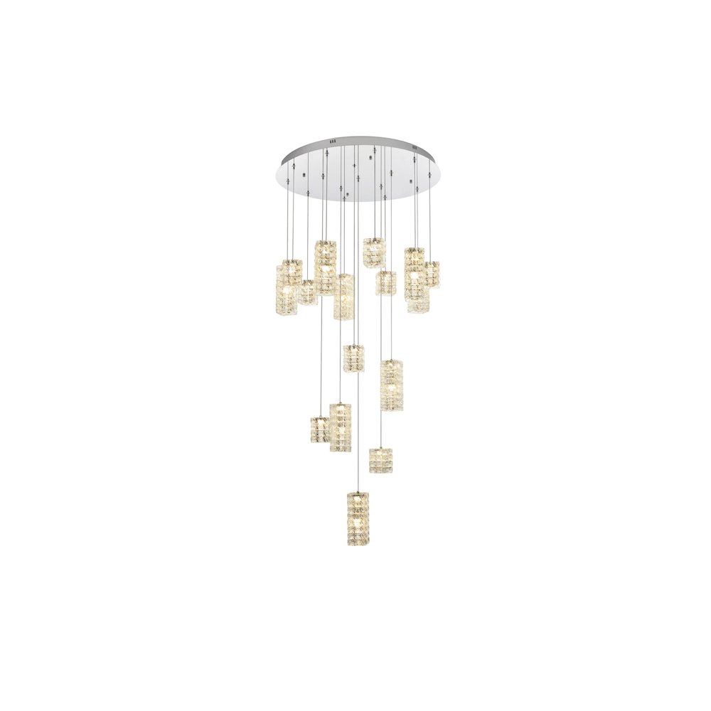 Aston 32 inch LED Pendant in Chrome