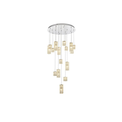 Aston 32 inch LED Pendant in Chrome