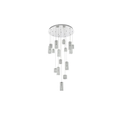 Aston 32 inch LED Pendant in Chrome
