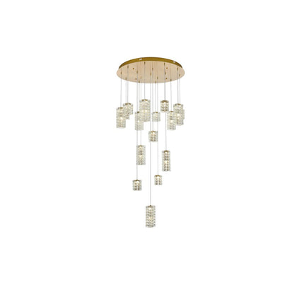 Aston 32 inch LED Pendant in Satin Gold