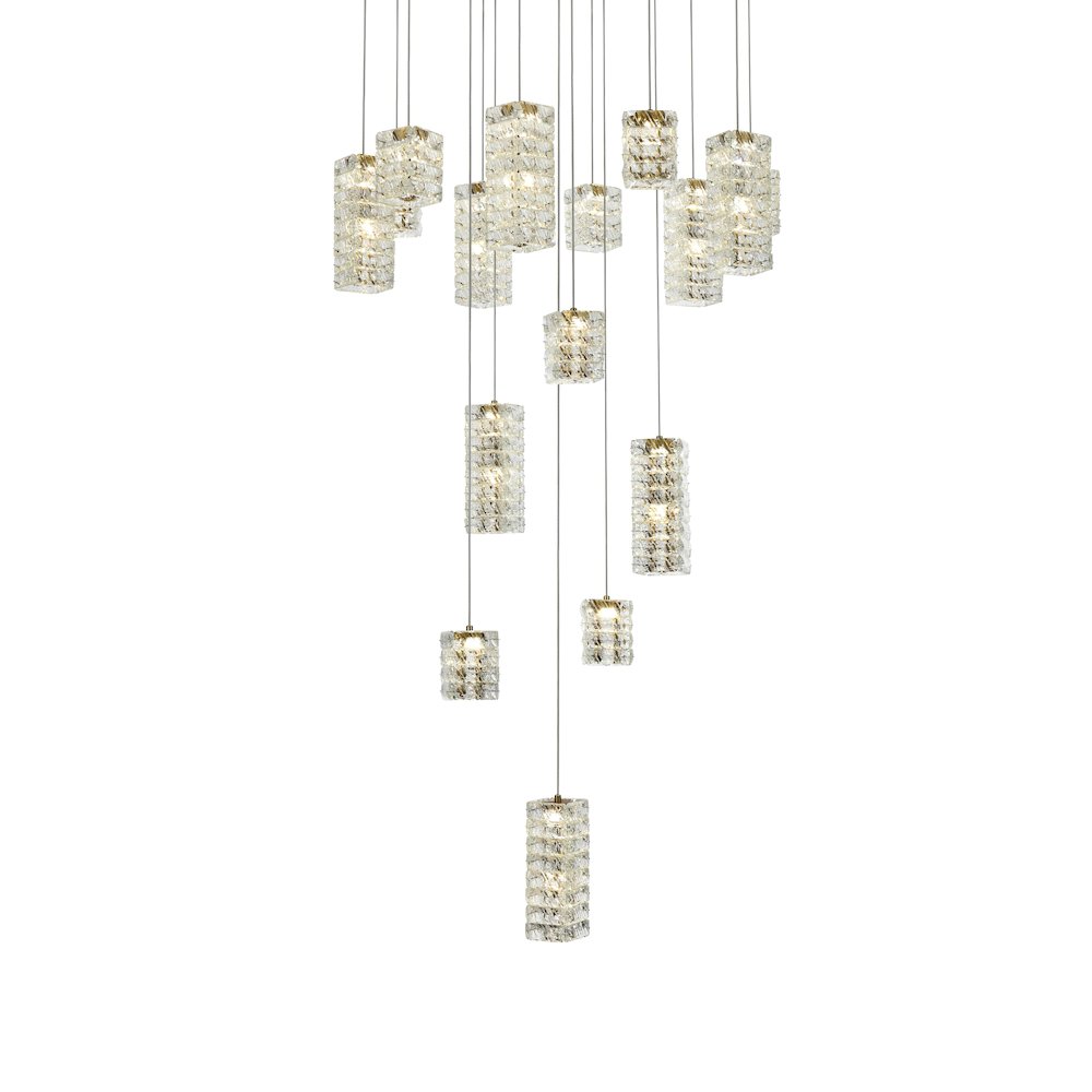 Aston 32 inch LED Pendant in Satin Gold