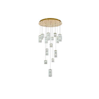 Aston 32 inch LED Pendant in Satin Gold