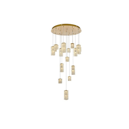 Aston 32 inch LED Pendant in Satin Gold