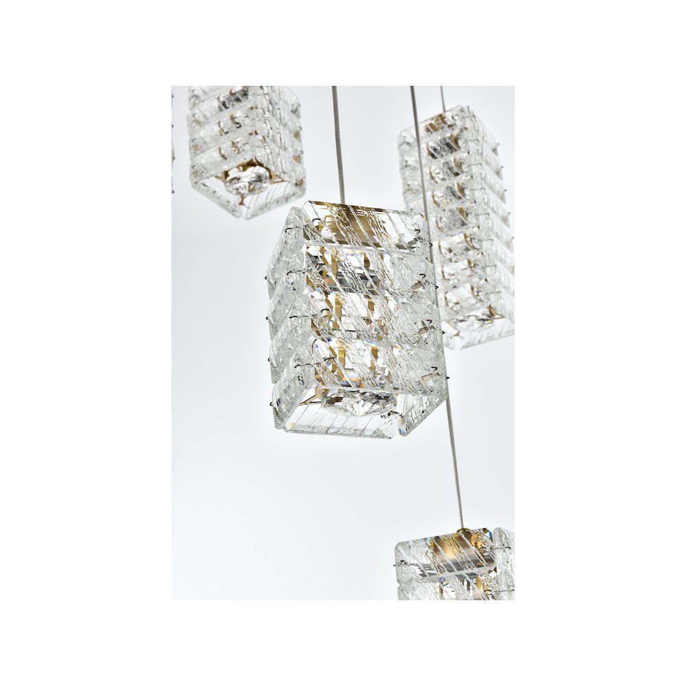 Aston 32 inch LED Pendant in Satin Gold