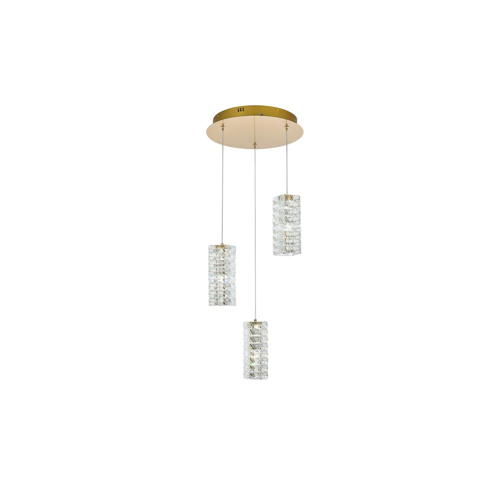 Aston 16 inch LED Pendant in Satin Gold