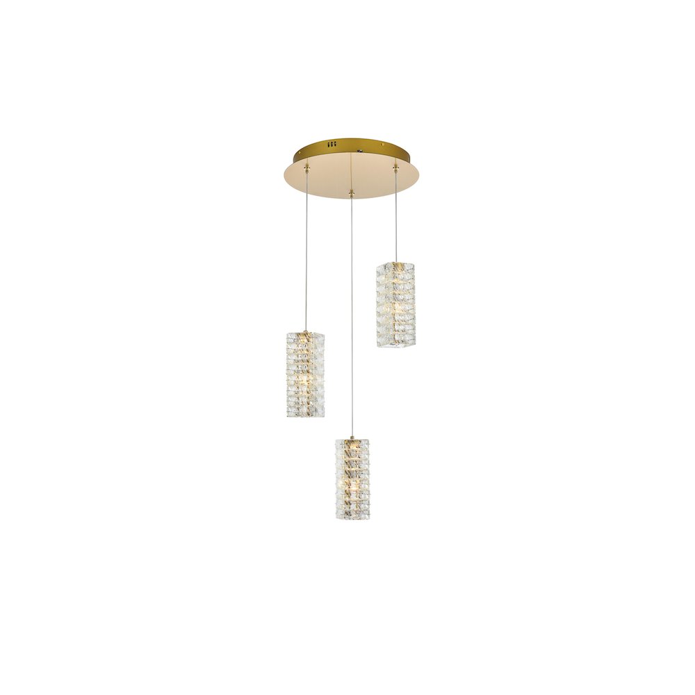 Aston 16 inch LED Pendant in Satin Gold