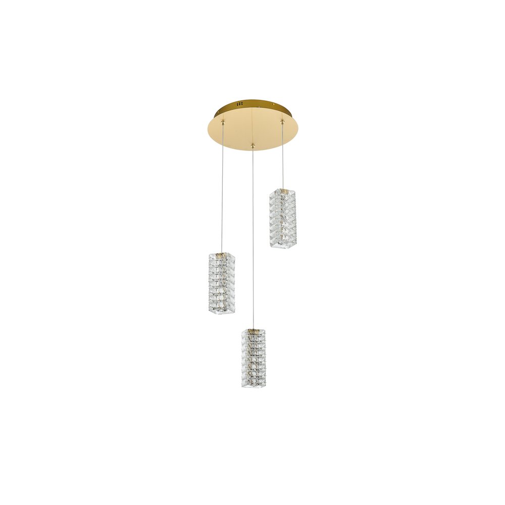 Aston 16 inch LED Pendant in Satin Gold