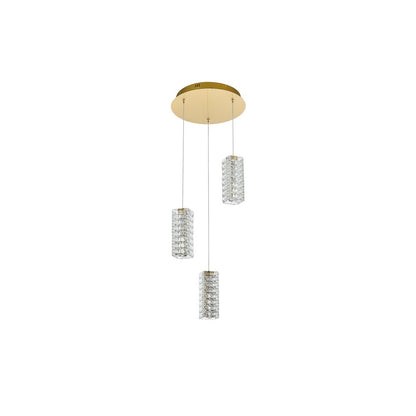 Aston 16 inch LED Pendant in Satin Gold