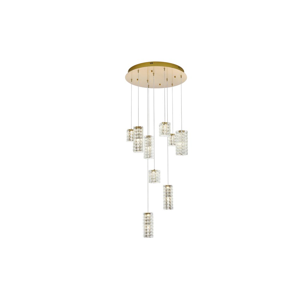 Aston 24 inch LED Pendant in Satin Gold