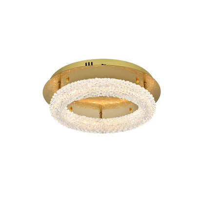 Bowen 18 inch Adjustable LED Flush Mount in Satin Gold