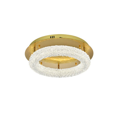 Bowen 18 inch Adjustable LED Flush Mount in Satin Gold