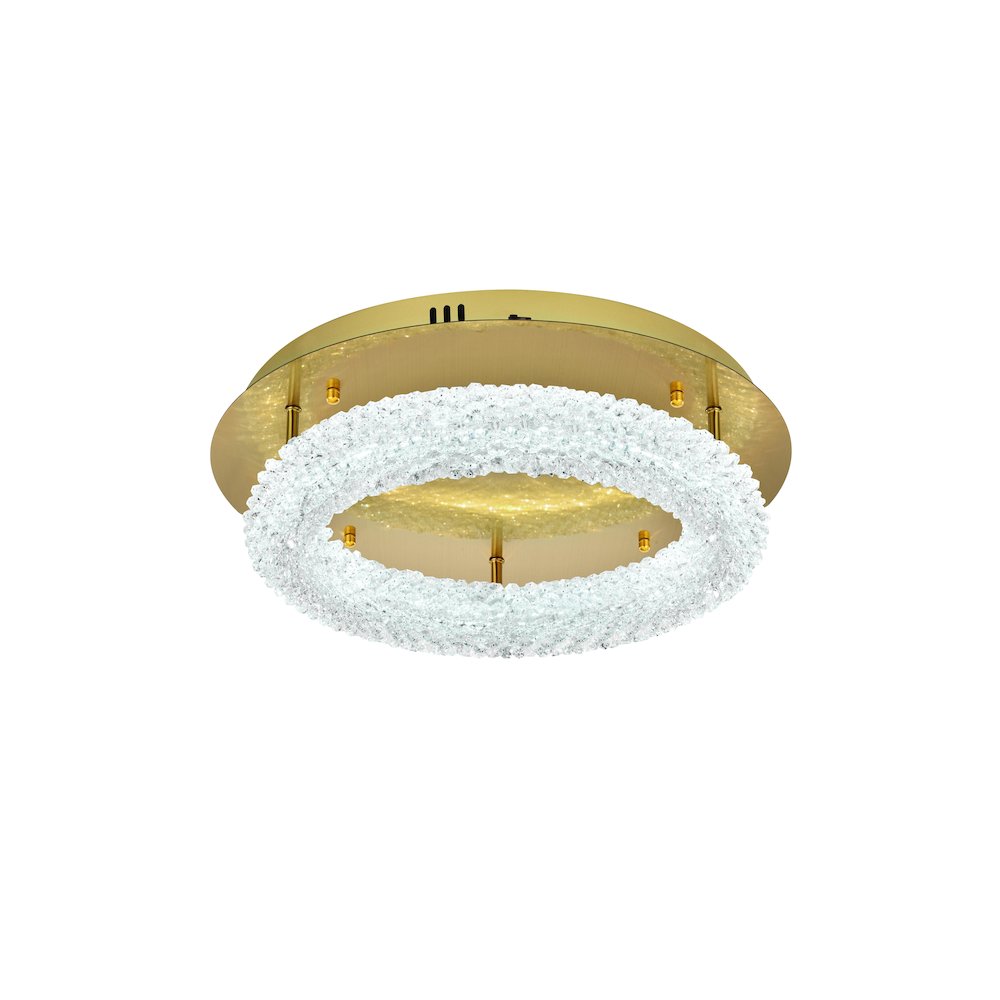 Bowen 18 inch Adjustable LED Flush Mount in Satin Gold