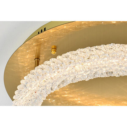 Bowen 18 inch Adjustable LED Flush Mount in Satin Gold