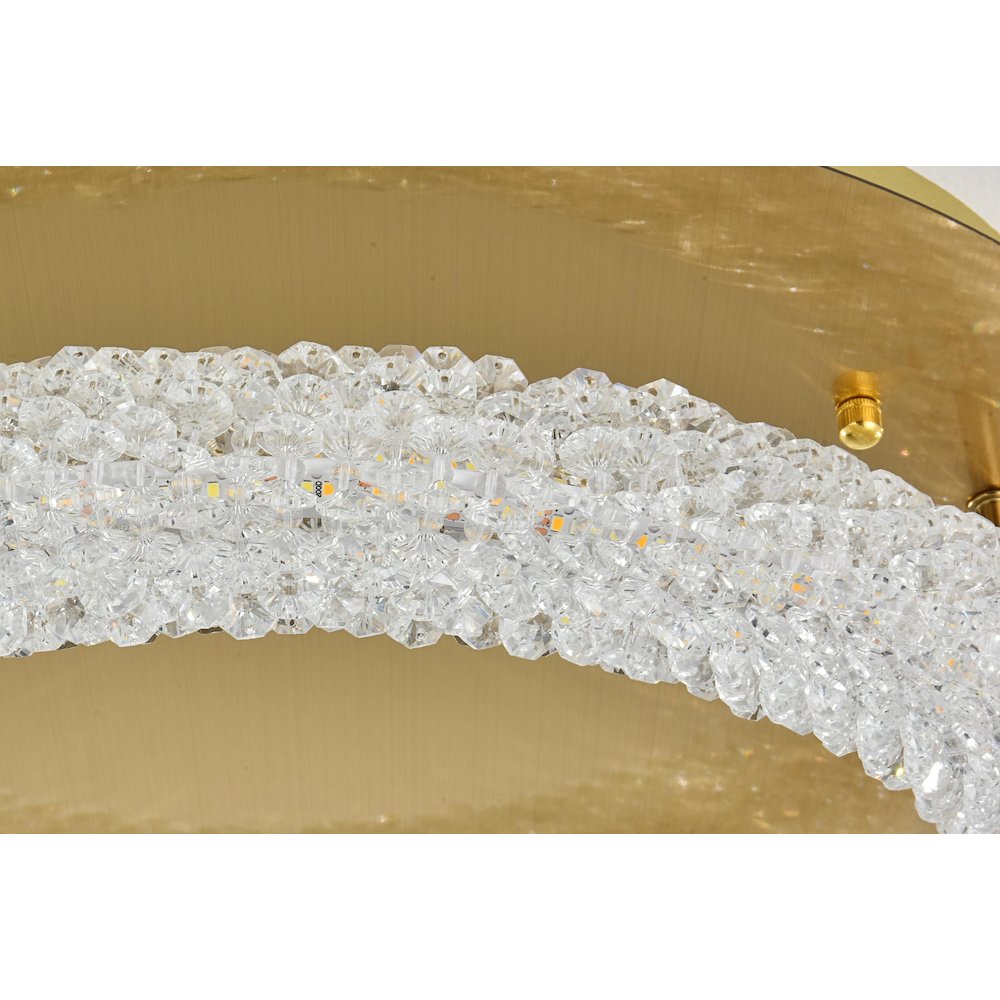 Bowen 18 inch Adjustable LED Flush Mount in Satin Gold
