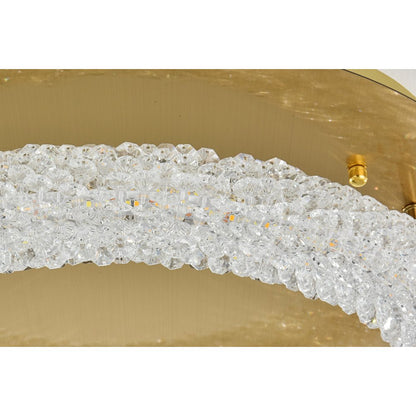 Bowen 18 inch Adjustable LED Flush Mount in Satin Gold